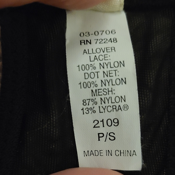 Felina Garter Belt Size S Sexy Swiss Dot Sheer Embroidered Mesh Lace Bows Clips - Picture 8 of 16